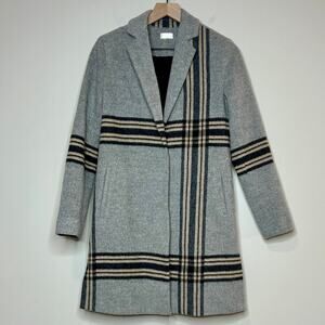Ecru Virgin Wool Blend Coat Size XS